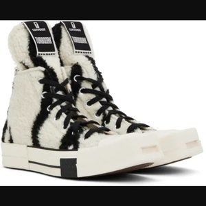 RICK OWENS DRKSHDW Black & White Converse Edition Turbodrk Sneakers